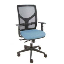Silla Motilla traslack malla negra asiento bali azul cielo brazo regulable