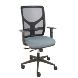 Silla Motilla traslack malla negra asiento bali gris brazo regulable