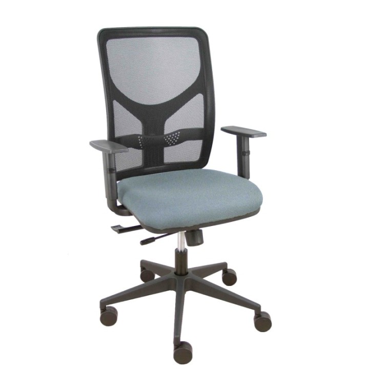 Silla Motilla traslack malla negra asiento bali gris brazo regulable