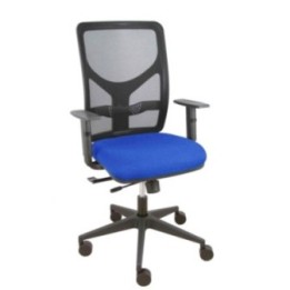 Silla Motilla traslack malla negra asiento bali azul brazo regulable