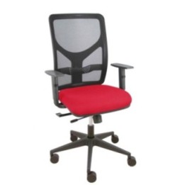 Silla Motilla traslack malla negra asiento bali rojo brazo regulable
