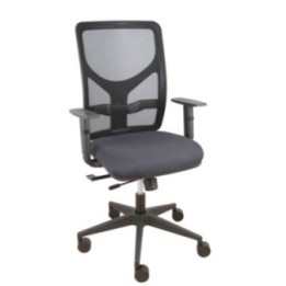 Silla Motilla traslack malla negra asiento bali gris oscuro brazo regulable