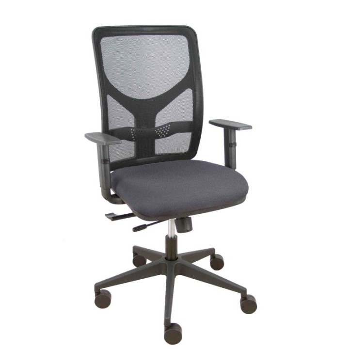 Silla Motilla traslack malla negra asiento bali gris oscuro brazo regulable