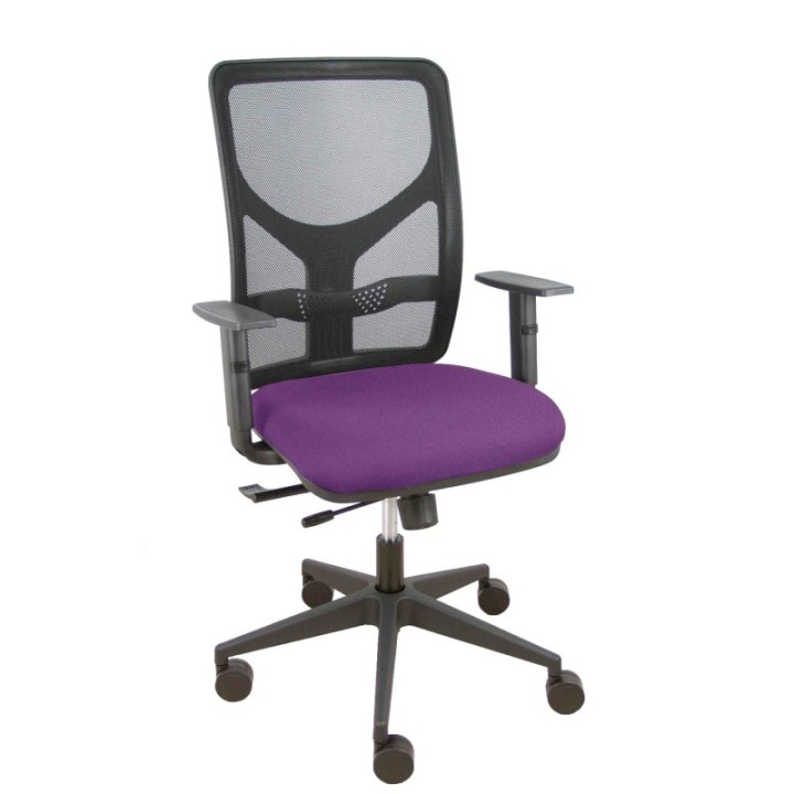 Silla Motilla traslack malla negra asiento bali morado brazo regulable