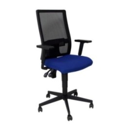 Silla Taktik respaldo malla negro asiento aran azul