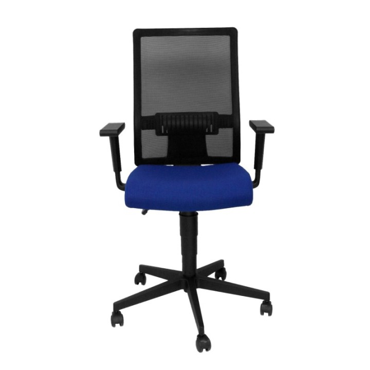 Silla Taktik respaldo malla negro asiento aran azul