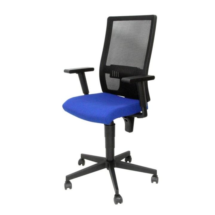 Silla Taktik respaldo malla negro asiento aran azul