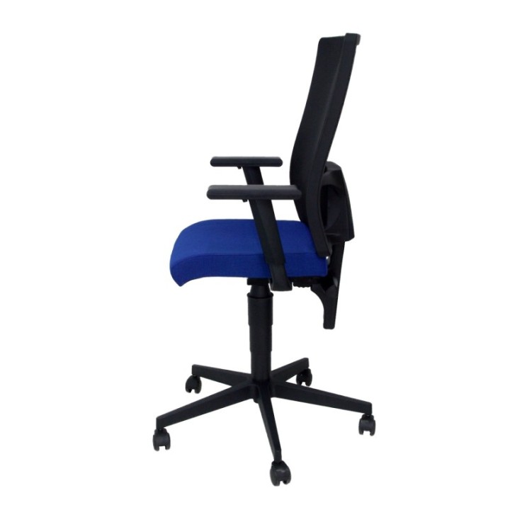 Silla Taktik respaldo malla negro asiento aran azul