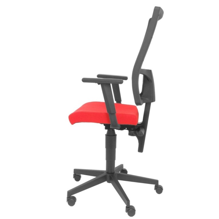 Silla Taktik respaldo malla negro asiento aran rojo
