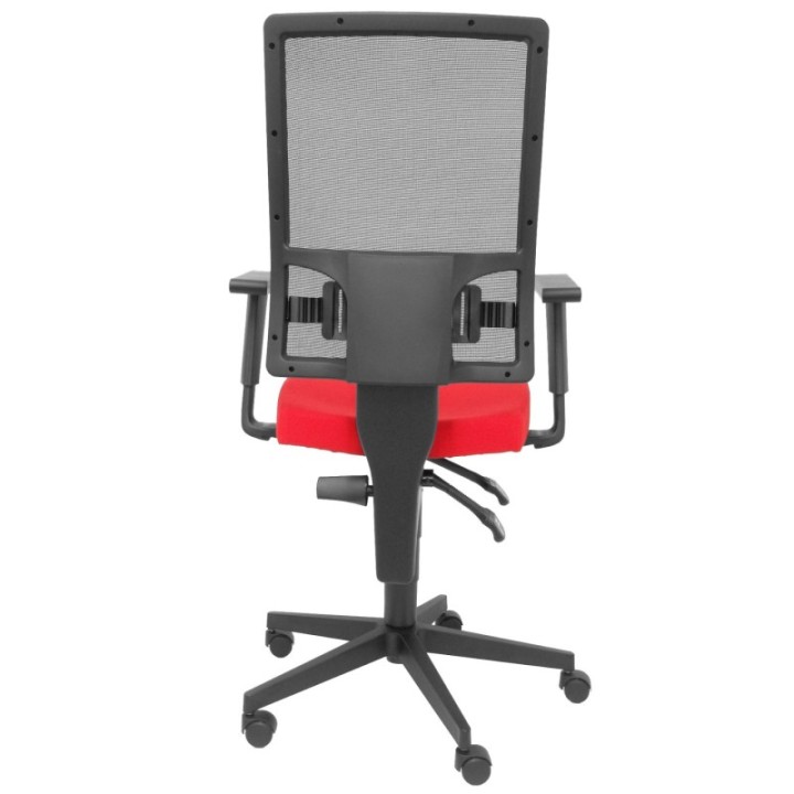 Silla Taktik respaldo malla negro asiento aran rojo