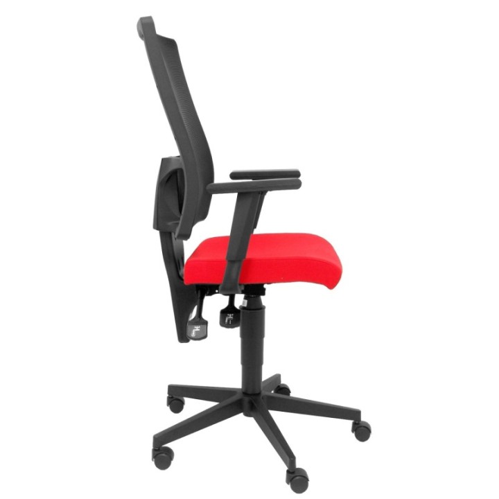 Silla Taktik respaldo malla negro asiento aran rojo