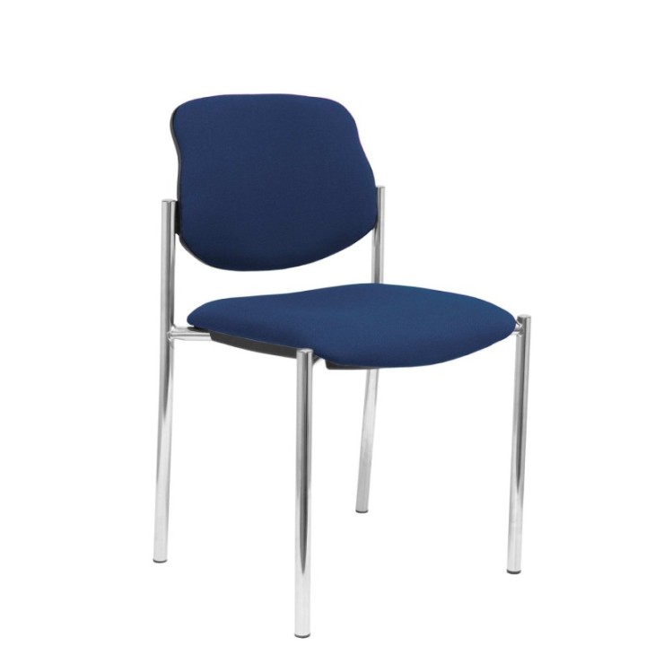 Silla fija Styl bali azul marino chasis cromo