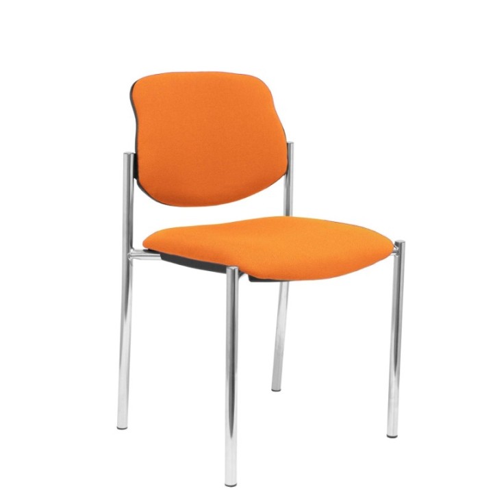 Silla fija Styl bali naranja chasis cromo