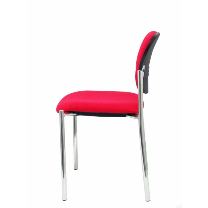 Silla fija Styl bali rojo chasis cromo