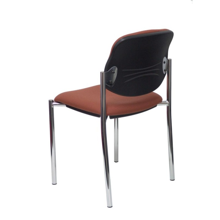 Silla fija Styl bali marrón chasis cromo