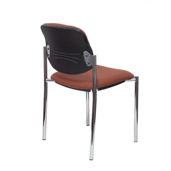 Silla fija Styl bali marrón chasis cromo