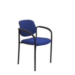 Silla fija Styl bali azul chasis negro con brazos