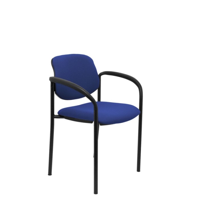 Silla fija Styl bali azul chasis negro con brazos