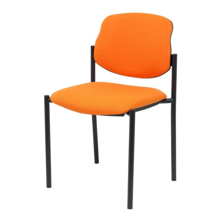 Silla fija Styl bali naranja chasis negro