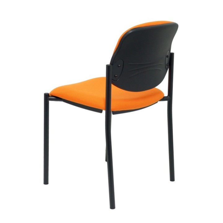 Silla fija Styl bali naranja chasis negro