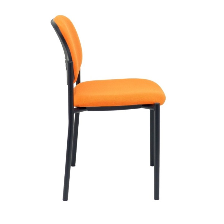 Silla fija Styl bali naranja chasis negro