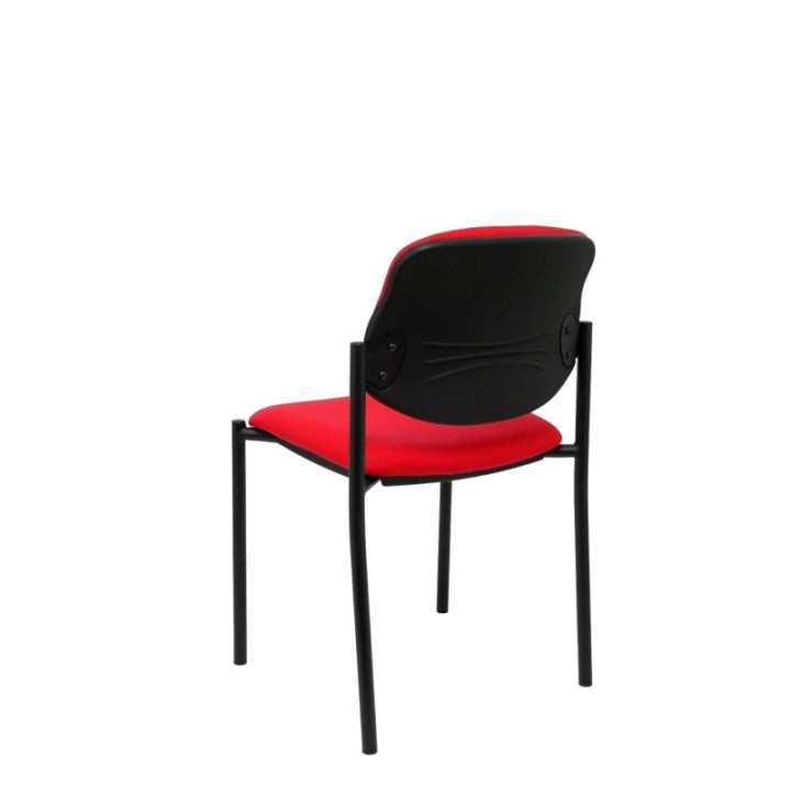 Silla fija Styl bali rojo chasis negro