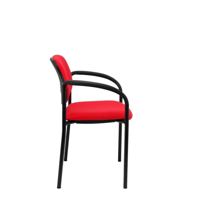Silla fija Styl bali rojo chasis negro con brazos