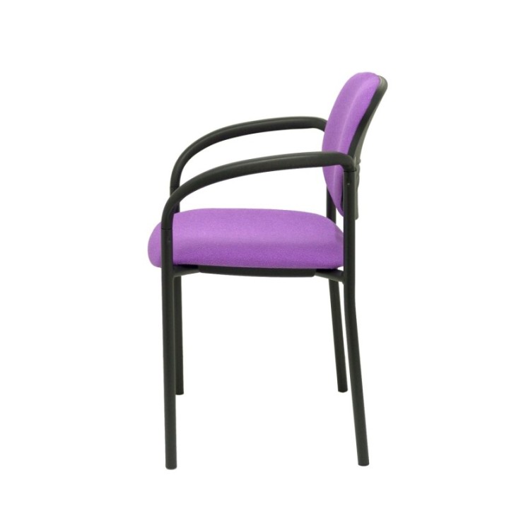 Silla fija Styl bali lila chasis negro con brazos