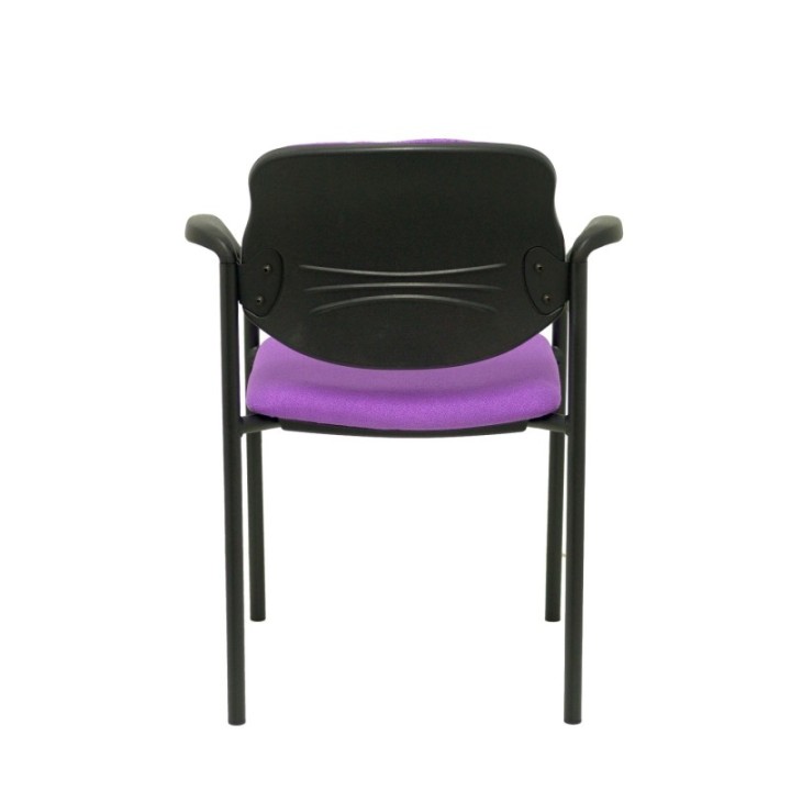 Silla fija Styl bali lila chasis negro con brazos