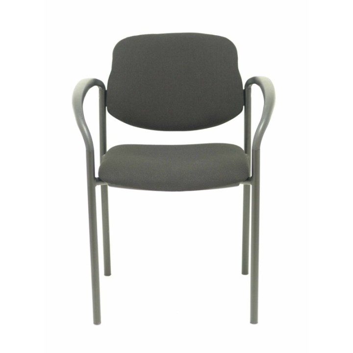 Silla fija Styl bali negro chasis negro con brazos