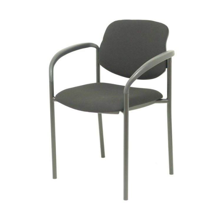 Silla fija Styl bali negro chasis negro con brazos