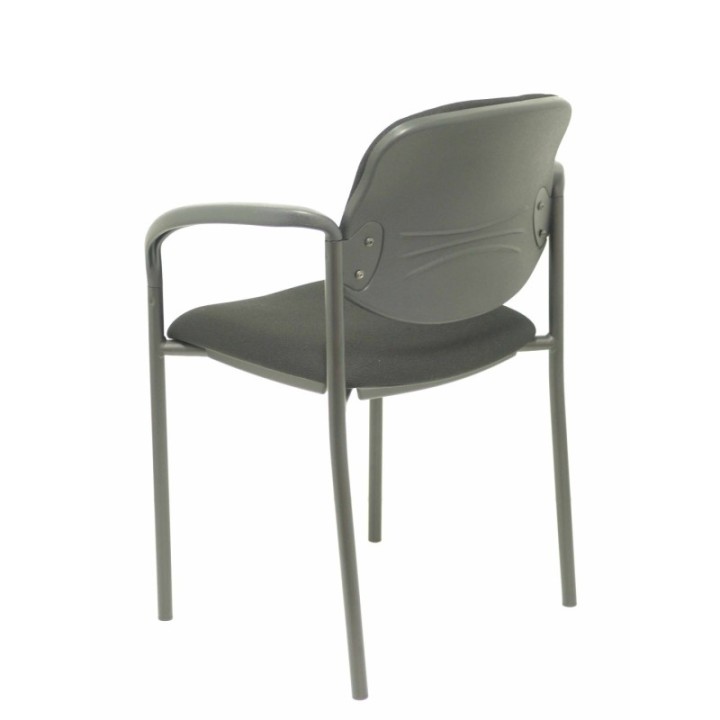 Silla fija Styl bali negro chasis negro con brazos