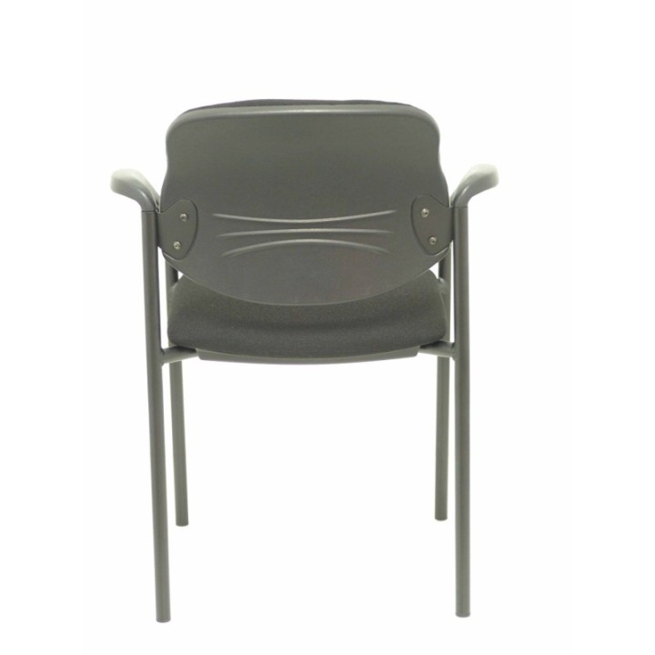 Silla fija Styl bali negro chasis negro con brazos