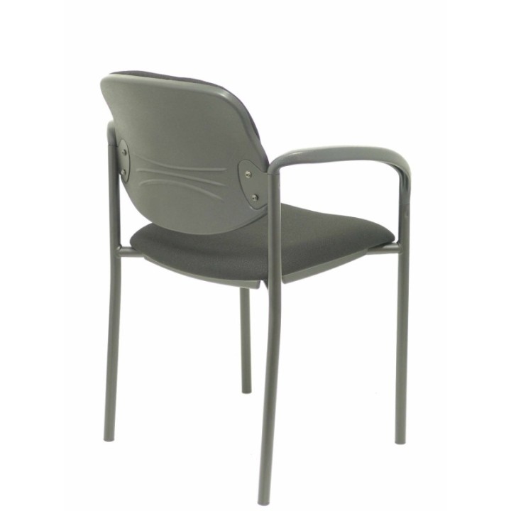 Silla fija Styl bali negro chasis negro con brazos