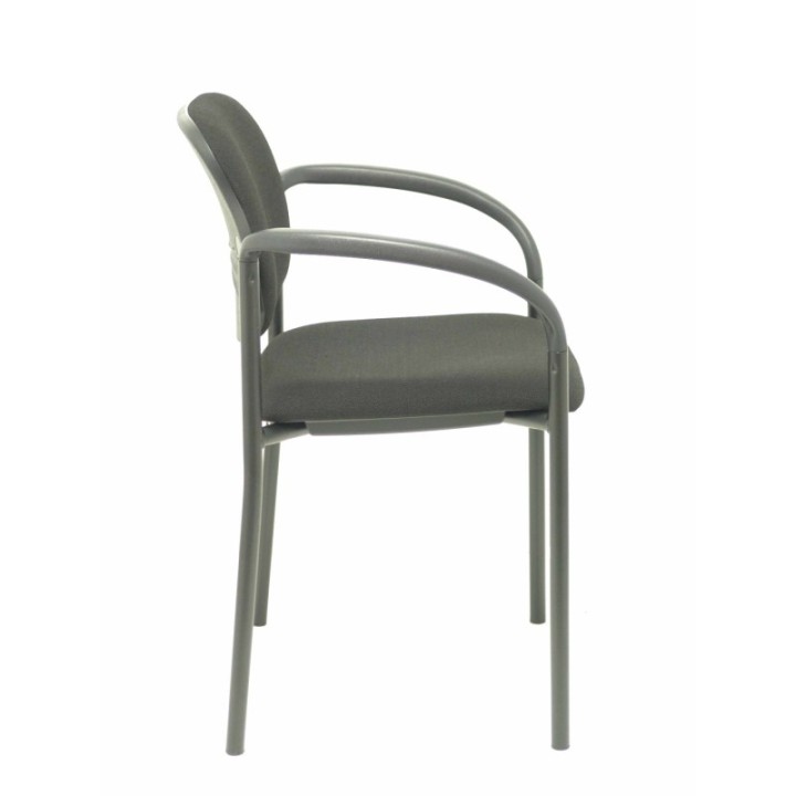 Silla fija Styl bali negro chasis negro con brazos