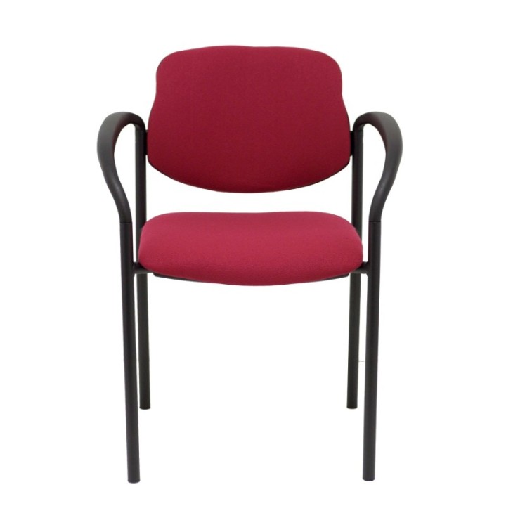 Silla fija Styl bali granate chasis negro con brazos