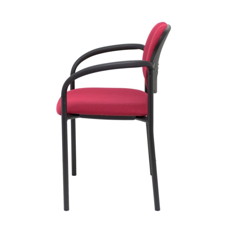 Silla fija Styl bali granate chasis negro con brazos