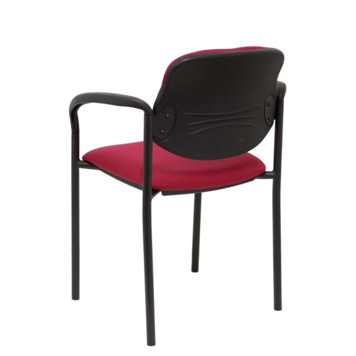 Silla fija Styl bali granate chasis negro con brazos