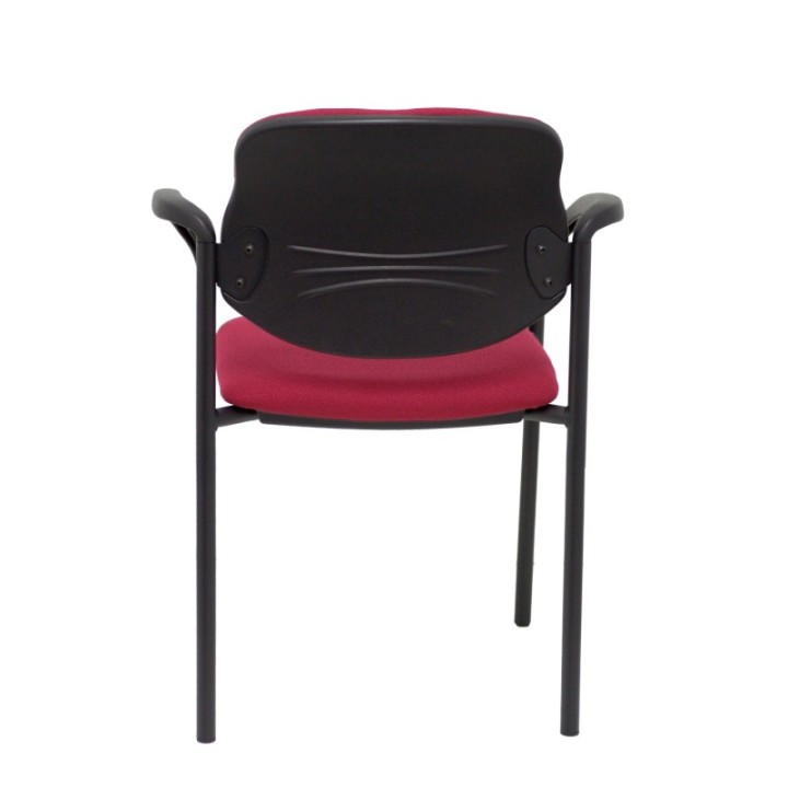 Silla fija Styl bali granate chasis negro con brazos