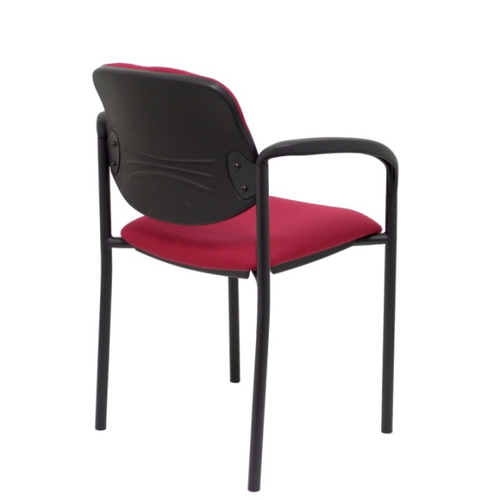 Silla fija Styl bali granate chasis negro con brazos