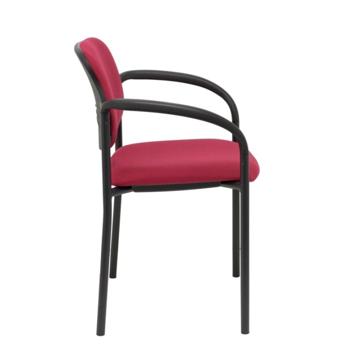 Silla fija Styl bali granate chasis negro con brazos