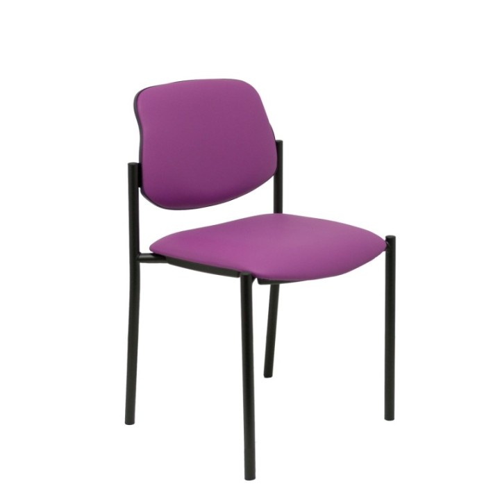 Silla fija Styl similpiel morado chasis negro