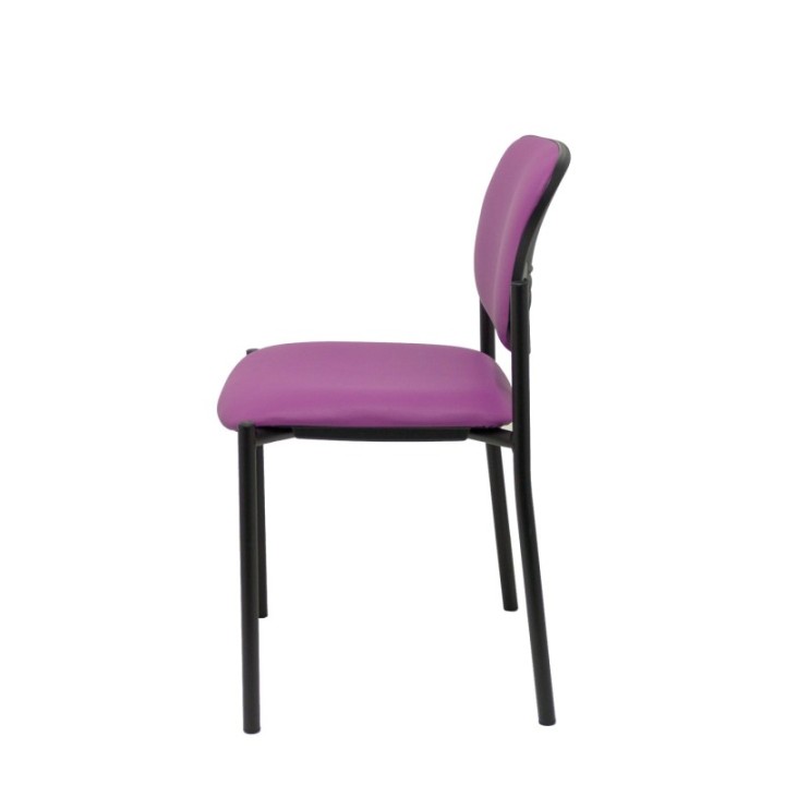 Silla fija Styl similpiel morado chasis negro