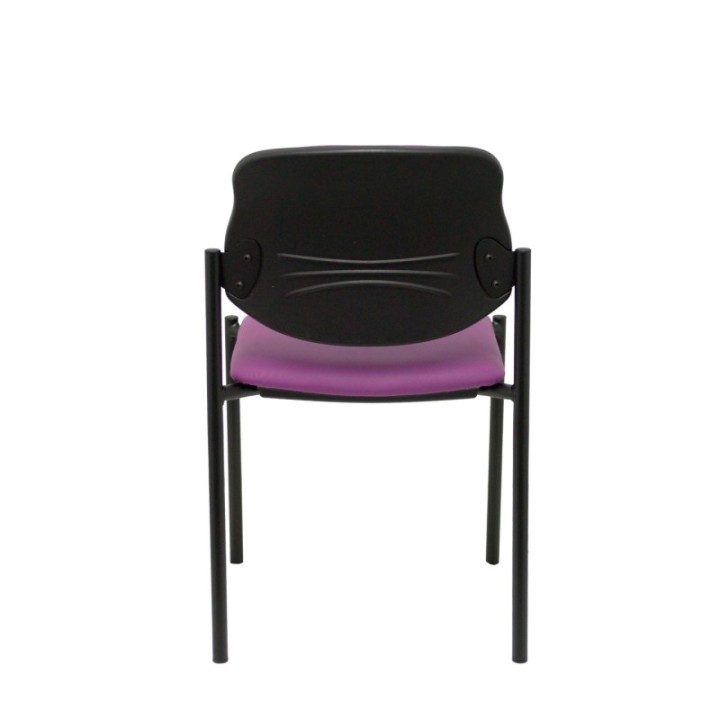 Silla fija Styl similpiel morado chasis negro