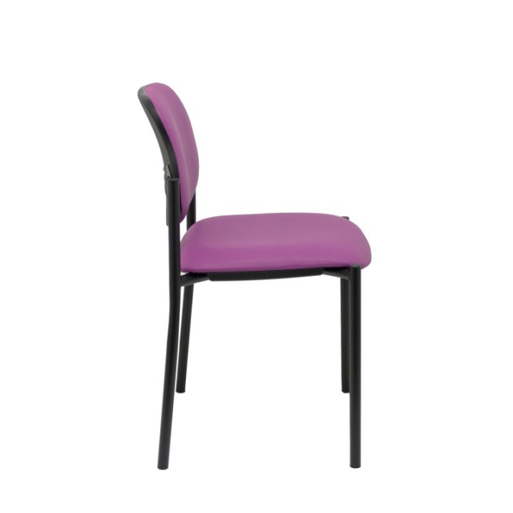 Silla fija Styl similpiel morado chasis negro