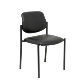 Silla fija Styl similpiel negro chasis negro