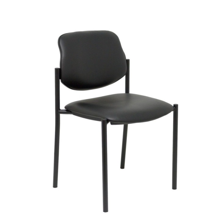 Silla fija Styl similpiel negro chasis negro