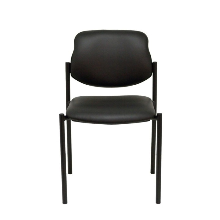 Silla fija Styl similpiel negro chasis negro