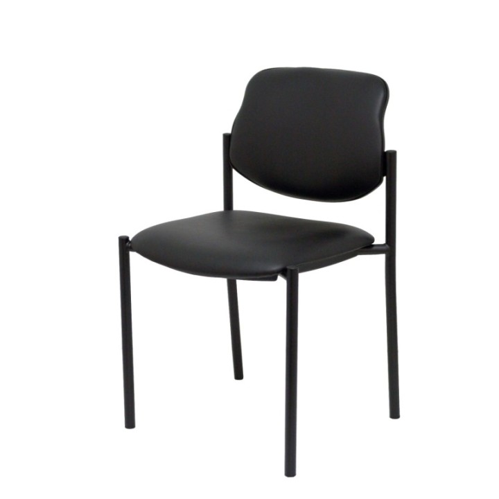 Silla fija Styl similpiel negro chasis negro