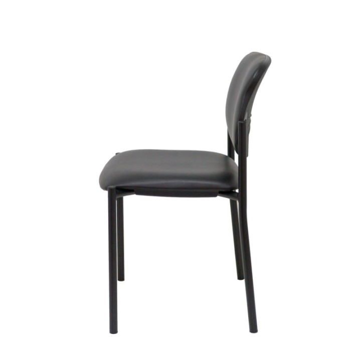 Silla fija Styl similpiel negro chasis negro